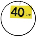 Hrubá 5 mm drôtená makramé obruč ČIERNA 40 cm
