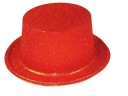 ČERVENÝ GLITTROVÝ ČIAPOK CYLINDER 53-58CM