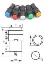 Kontrolka 12V DC 12mm žltá / 7506