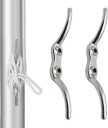 2X SILNÁ VLAJKA ROHOVÁ CLEAK NEREZOVÁ OCEL 110MM + 4X MONTÁŽNE SKRUTKY