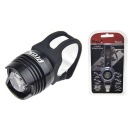 Predná lampa PROX NAOS 1-LED, čierna predná cyklistická lampa