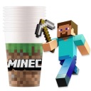 Herné papierové poháre MINECRAFT pre hráčov