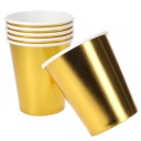 Jednorazové papierové poháre 6ks 180ml Gold