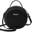 Čierna dámska ROUND BAG Taška cez rameno s popruhom