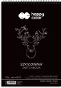 BLOK Špirálový skicár A4 ČIERNA 20 listov 220g HAPPY COLOR