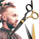 OSTRÉ VLASOVÉ NOŽNICE NA VLASY, PROFESIONÁLNE, OCELOVÉ NA STRIEHANIE EB694
