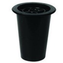 NÍZKA VÁZOVÁ VLOŽKA, ČIERNY PLAST, VÝŠKA 15cm, PRIEMER 9CM, 1 KUS