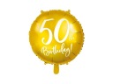 Zlatý fóliový balón 50 narodeninový 45 cm