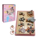 Sada manžetových gombíkov Pudr Pink Grey Cat, 10 kusov