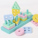 Puzzle na triedenie tvarov a farieb MONTESSORI