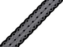 ŠTÝLOVÁ ČIPKA 3 CM ELASTICKÁ ČIERNA