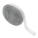 Stuha so zirkónmi, STRIEBORNÉ diamanty, 1,5 m, lesklá