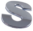 ZNAK PÍSMENO CHROMOVANÉ PÍSMENO S S VEĽKÉ 5,6CM S2K12