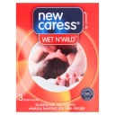 Nové latexové kondómy Caress Wet N'Wild, 3 ks