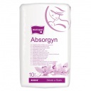 Absorgyn Gynekologické popôrodné vložky nesterilné 34x9cm 10ks s fóliou