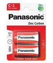 2x zinkovo-uhlíková batéria Panasonic C R14 1,5V