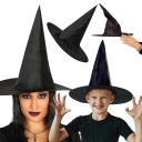 Čarodejnícky klobúčik VEĽKÝ HALLOWEENSKÝ KARNEVAL KARNEVAL ČIERNY 39cm