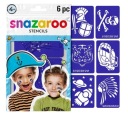 Šablóny 6 kusov na maľovanie na tvár Boys Snazaroo 1198011