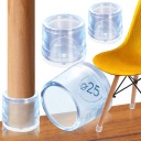 Poťahy nôh na stoličky Silikónové okrúhle ochranné kryty 25 mm x 4