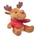 MASKOT MEDVEĎOV VIANOČNÝ SOB V TRIČKE 15,5 cm Červené tričko