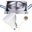 LED SET GU10 štvorcové SKLENÉ POHYBLIVÉ SVIETIDLÁ 5W