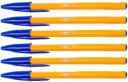 BIC oranžové atramentové pero, MODRÝ uzáver, 6 ks