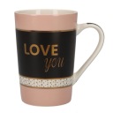 Porcelánový hrnček 430 ml vysoký LOVE ASC20826