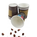Jednorazové papierové šálky na kávu espresso 100 / 120 ml LINES 50 kusov
