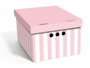 ORGANIZÉR BOX KONTAJNER A4 RUŽOVÉ PRUHY
