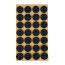 Protišmykové plstené podložky pod nábytok, stoličky, čierne, priemer 20mm, 28 ks