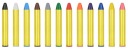 Pastelky na maľovanie na tvár, telové ústa, 12 farieb
