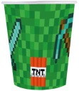 MINECRAFT Pixels PAPIEROVÉ KOLÍČKY 250ml 6 ks
