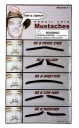 Gangster MUSTACHE Gangster 5 kusov 20. roky 40. roky 80. roky čierna samolepiaca retro