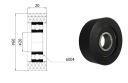 Polyuretánový valček s priemerom ložiska 60 mm, priemer 20