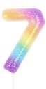 OMBRE narodeninová tortová sviečka ČÍSLO 7