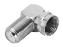 RF anténny adaptér F/zástrčka-F/zásuvka uhlová 75Ohm