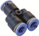 SPLITTER 16 Y TEE 16 AUTO ZÁSTRČKA 3x16 mm