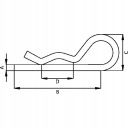Závlačka Beta, Kramp pozinkovaná, 3 x 61 mm