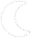 Kovový prsteň WHITE MOON na ozdobu, 40 cm