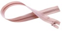 40 cm krytý špirálový zips, nerozopínateľný, svetlo púdrovo ružový