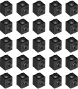 LEGO Brick Mod 1x1 čierna 87087 4558954 - 25 kusov