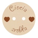 Ozdobný gombík TETA Urobila dekor VEĽKÁ nášivka