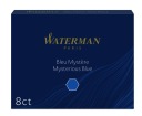 WATERMAN Dlhé perové náplne, NAVY BLUE x 8