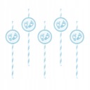 Baby Shower Blue Feet Baby Shower narodeninové slamky na pitie 10ks