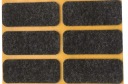 PLSTENÉ PODLOŽKY na stoličky, nábytok, stoly, ČIERNA, samolepiace, 25 mm x 60 mm