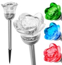 SOLÁRNA ZÁHRADNÁ LAMPA ROSE 2 LED RGB + biela