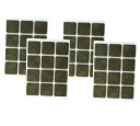Plsťové podložky 25x25 mm 48 ks, plsť na nábytok hnedá