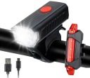 SET LED BICYKLOVÝCH SVETLÁ PREDNÝCH A ZADNÝCH NA BICYKEL + USB BICYKLE SVETLÁ