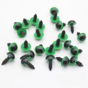 Eyes Eyes for toy maskots Green 14mm 10 ks (5 párov) so svorkami