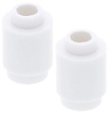 LEGO BRICK 1 x 1 guľatá 3062b biela / biela NOVINKA - 2 ks
